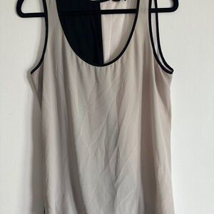 Express Beige and Black Contrast Tank Top